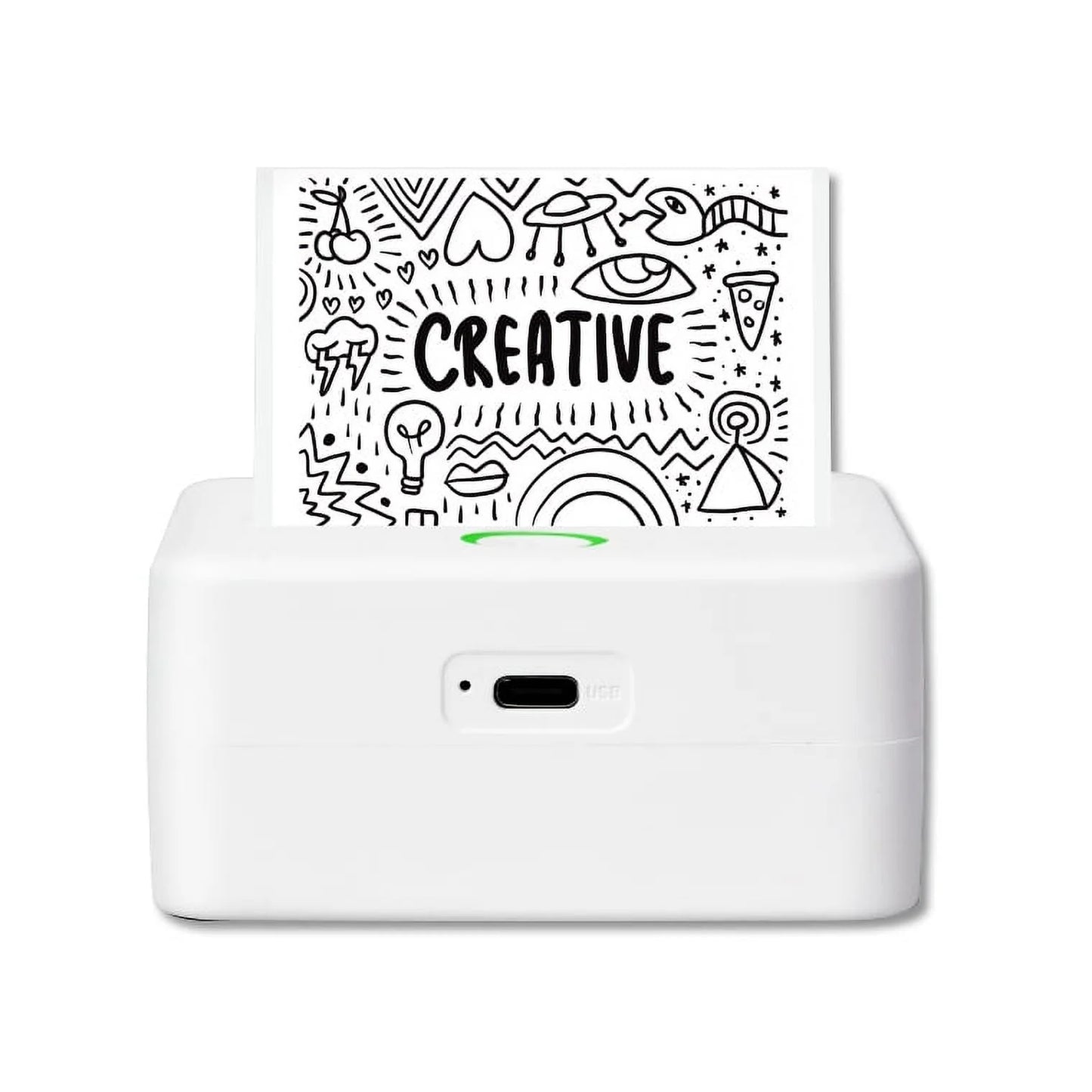 Core Innovations CTP500 Wireless Mini Portable Inkless Thermal Printer & Label Maker + Paper, Android & Ios (White)