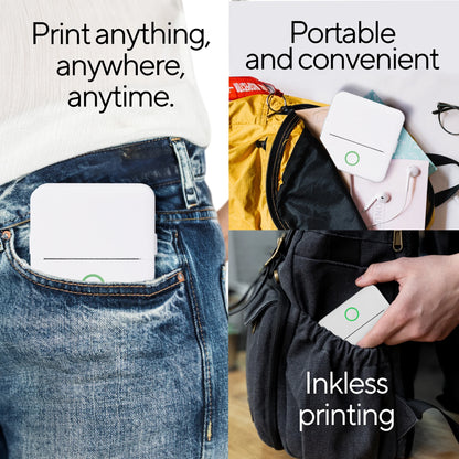 Core Innovations CTP500 Wireless Mini Portable Inkless Thermal Printer & Label Maker + Paper, Android & Ios (White)