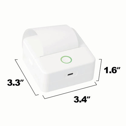 Core Innovations CTP500 Wireless Mini Portable Inkless Thermal Printer & Label Maker + Paper, Android & Ios (White)