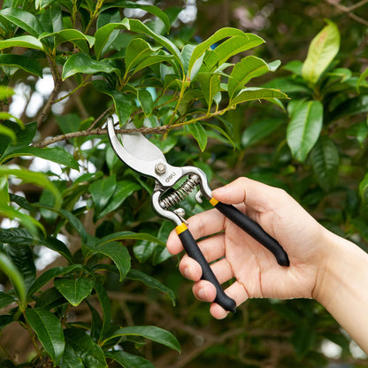 Deli Garden Pruning Shears, 8" Bypass Gardening Pruner, Garden Scissors, Garden Clippers, Black