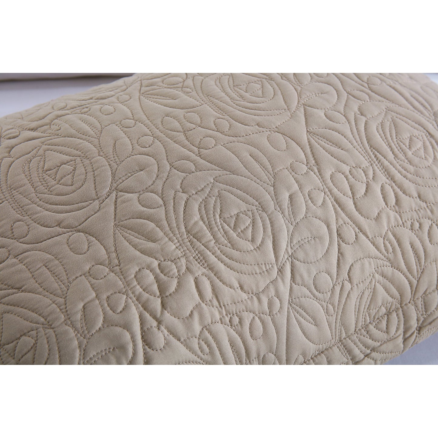 Porch & Den Manor Embroidered Pillow Sham (Set of 2) Taupe 20 X 26 +2