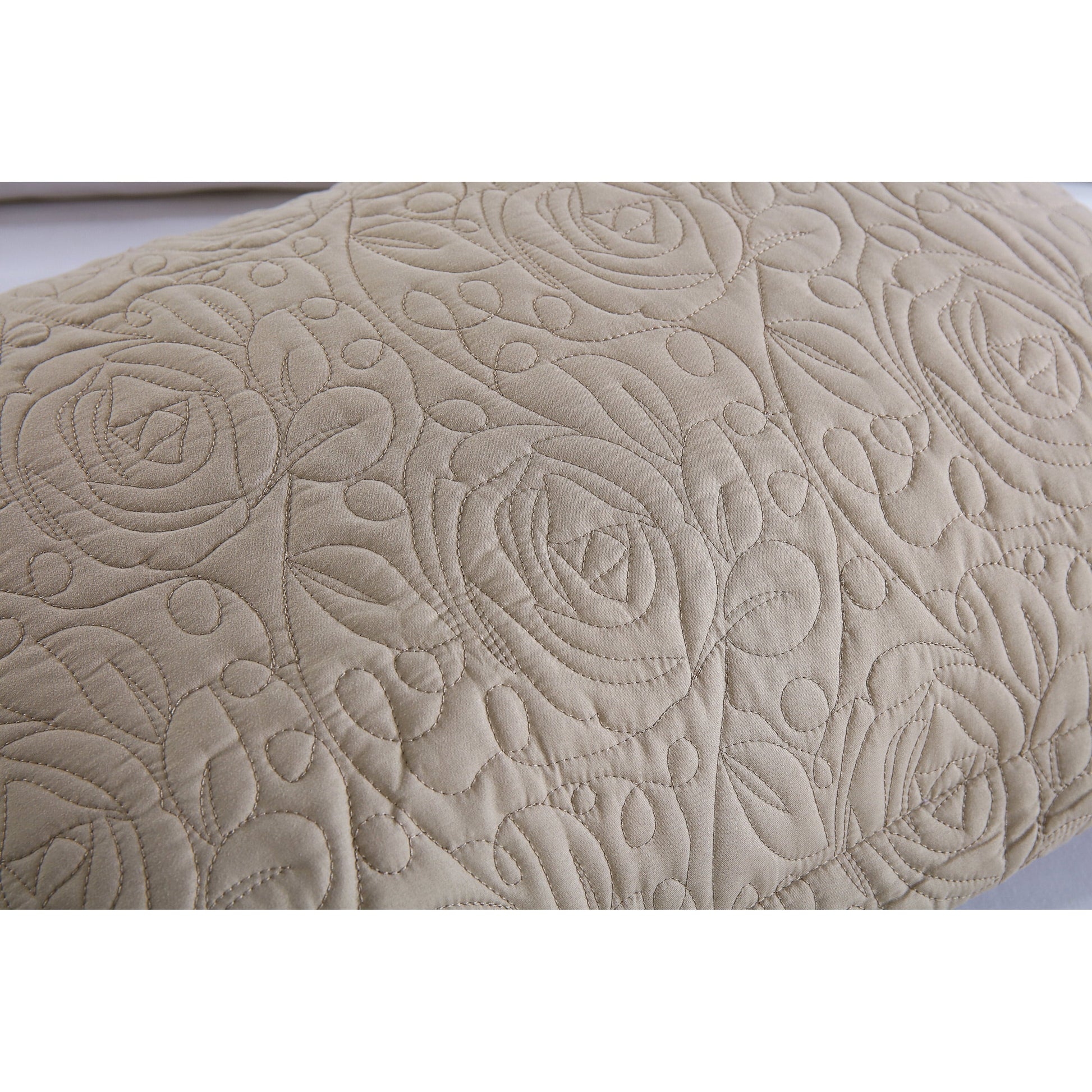 Porch & Den Manor Embroidered Pillow Sham (Set of 2) Taupe 20 X 26 +2