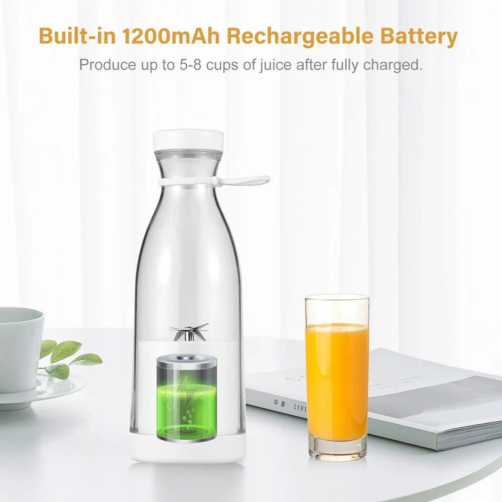 Tashhar Portable Blender 1200 Mah 420 Ml Battery Powered Blender, White